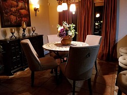 AFTER-informal Mediterranean style dining room